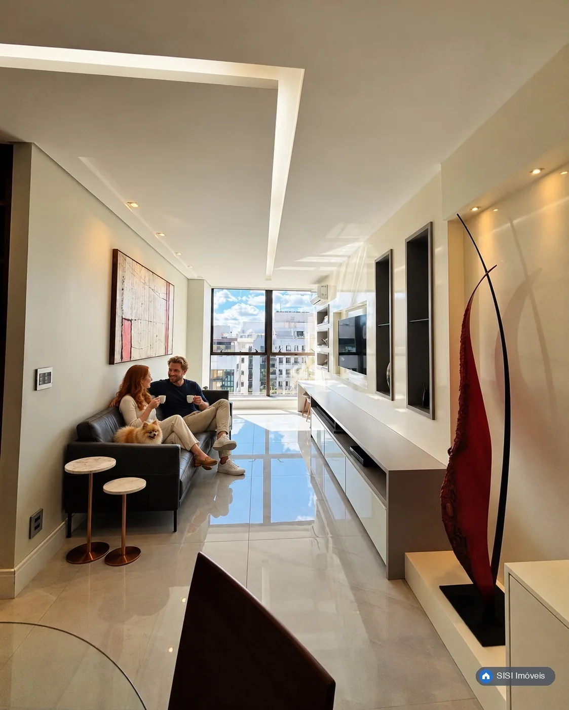Cobertura duplex à venda na SQNW 109, Noroeste | 3 quartos, 225 m², 4 vagas: Sala — imagem ilustrativa