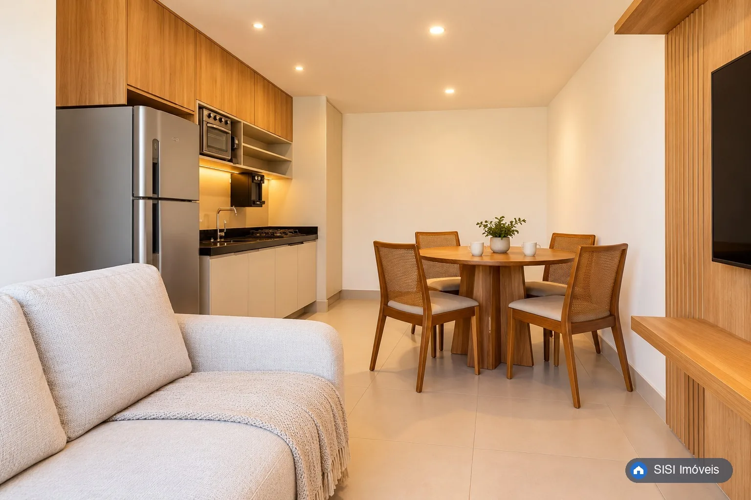 Apartamento para alugar na CLNW 4/5, Noroeste | 2 quartos, 53 m², 1 vaga: Sala — imagem ilustrativa