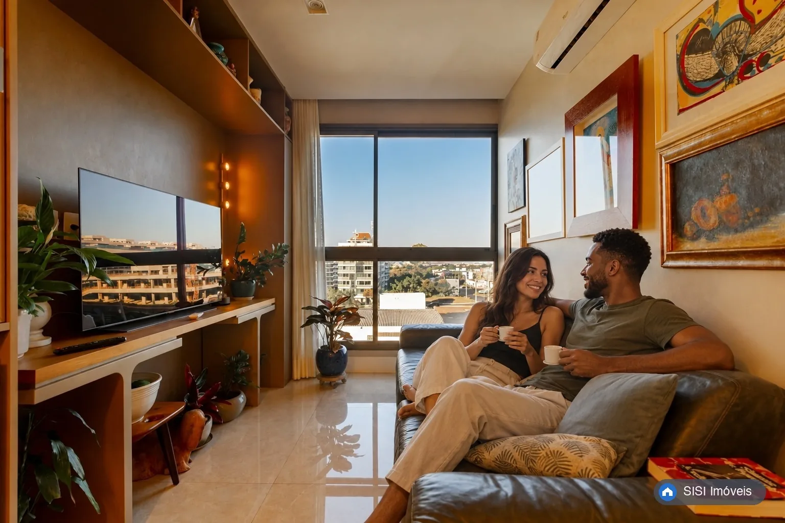 Apartamento à venda CRNW 503 Bloco A, Noroeste | 2 quartos, 52 m², 1 vaga: Sala — imagem ilustrativa