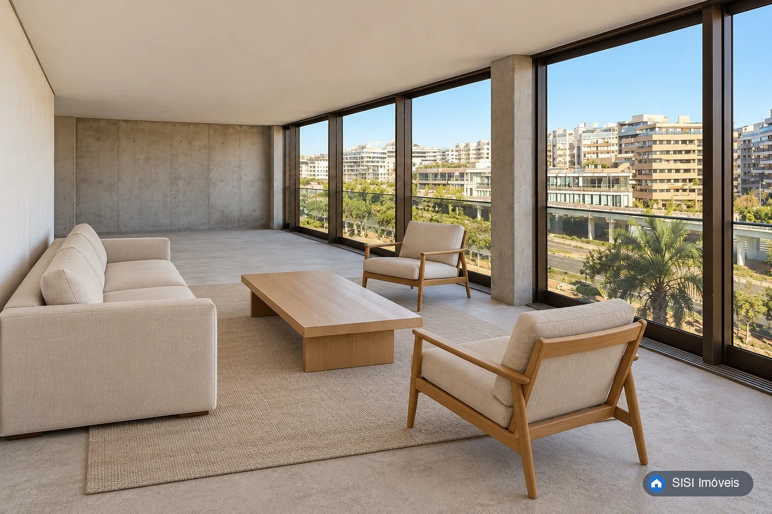 Apartamento à venda SQNW 105, Noroeste | 4 suítes, 239 m², 4 vagas: Sala — imagem ilustrativa